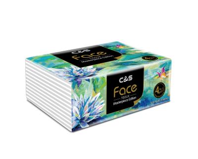 China Box Tissue C&S 4 Ply 80 Sheets Facial Tissue Bulk Pack Facial Tissue Paper for sale