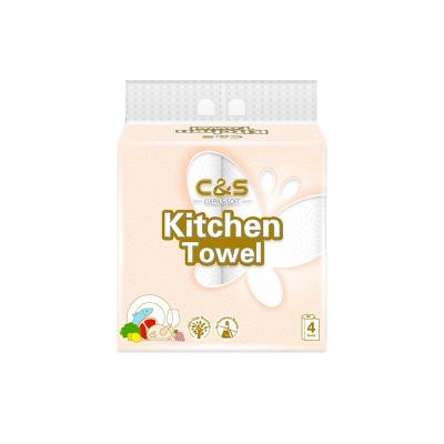 China China Home Factory Party Restaurant Hotel Oil Suction Biodegradable Kitchen Towel Ultra 2 Ply Paper Towel for sale