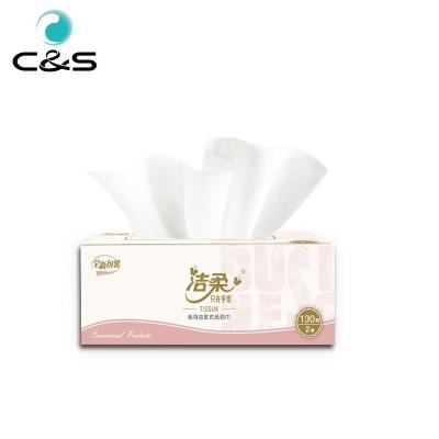 China Tissue Box Daily Soft Disposable Facial Towel Tissue White Facial Tissue Use Cloth for sale