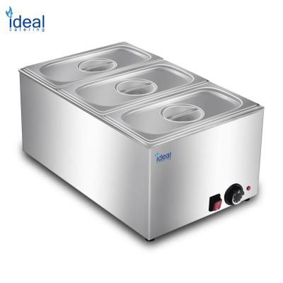 China Electric Food Warmer Hotel Table Top Bain Marie Catering Equipment Mini Food Heater with 3* Pans (1/3*100) for sale