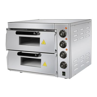 China Commercial Pizza Oven Double Deck Oven For Commercial Catering Pizza With Thermometer for sale