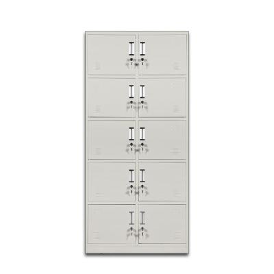 China Manufacturer Adjustable 10(Size) Gym Metal Door Storage Cabinet Locker Company Employees Locker For Sale for sale