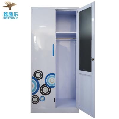 China (Size)Adjustable Professional Manufacturer Customized Printing Lockable Wardrobe Cabinet Metal Clothes Wardrobe for sale