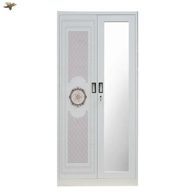 China Factory Direct Selling Price New Design Cheap Adjustable Bedroom (Waist) Steel Wardrobe With Printing Wardrobes Cabinets for sale