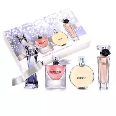 China Daliy RTS Wholesale 4*25ml Long Lasting Fresh Classic Women's Perfume With Gift Box Set for sale