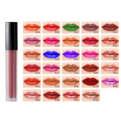 China RTS 33 Colors RTS 33 Colors Waterproof Mirror Lip Gloss Lip Gloss Matte Lip Glaze Without Label Non-Stick Cup for sale