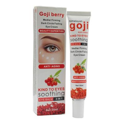 China Anti-Puffiness Private Label Eye Bags Removal Best Anti-Puffiness Goji Berry Eye Cream For Dark Circles And Puffiness for sale