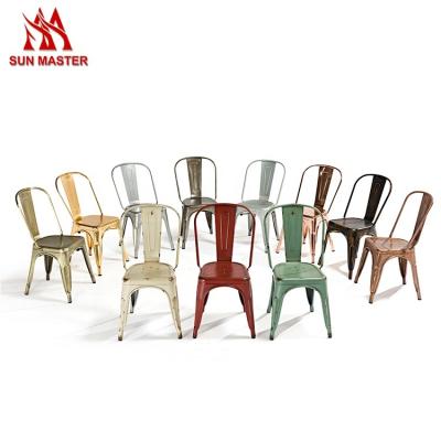 China Durable Stable Wholesale Antique Design Restaurant Furniture Metal Dining Chair for sale