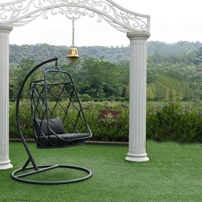 China Modern Outdoor Swing Chair Garden Egg Swing Chair Strong Hanging Patio Swing Seat Outdoor Furniture Metal 60 Pieces Brown for sale