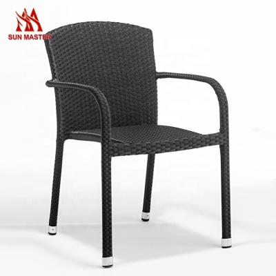 China Modern Design Cheap Rattan Restaurant Rattan Wicker Chair With Armchair for sale