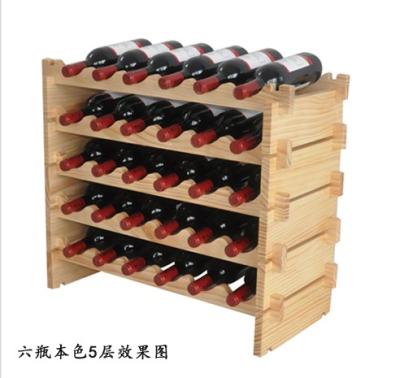 China Africa Stackable Pine Wood Wine Rack 72 Bottles Wooden Wine Display Stand Storage Rack for sale