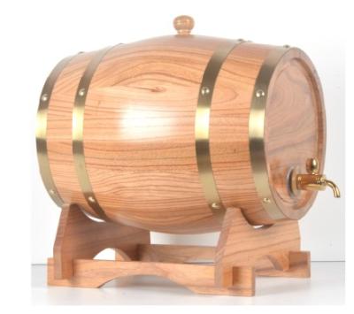 China 3L mini pine wood handmade decorative wooden wine barrel for beer for sale