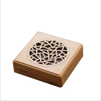 China Recyclable Square Censer Censer Custom Logo Package Wooden Incense Box for sale