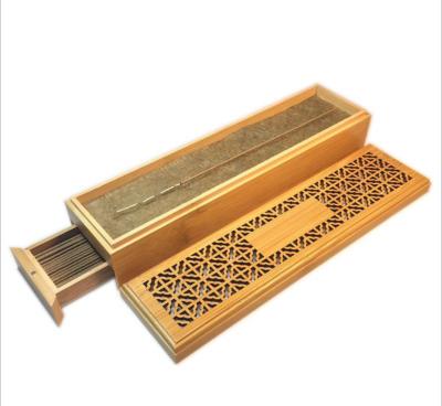 China Recyclable Engraved Wooden Censer Round or Square Gift Box for sale