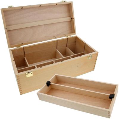 China Art Supply Artist Wood Recyclable Pastel, Pen, Marker Storage Box with Drawers (Large Tool Box) for sale