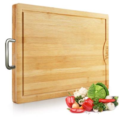 China Large and Extra-Thick Fashion Bamboo Cutting Boards for Kitchen with Juice Groove-Organic Heavy Duty Chopping Board for Candied Meat/Vegetables for sale