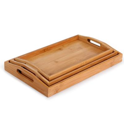 China Fashion 3 PC Bamboo Breakfast Bed Trays Fit C Bamboo Nesting Tray Bamboo Wholesale for sale