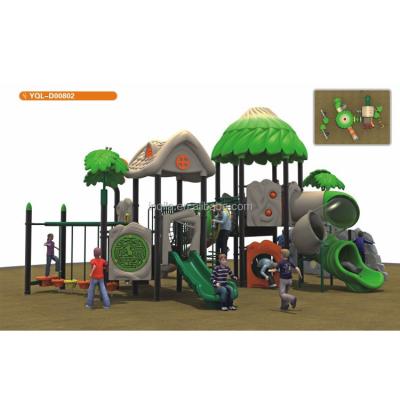 China Kindergarten Kids With Slide Playsets Wooden Outdoor Playground Equipment for sale