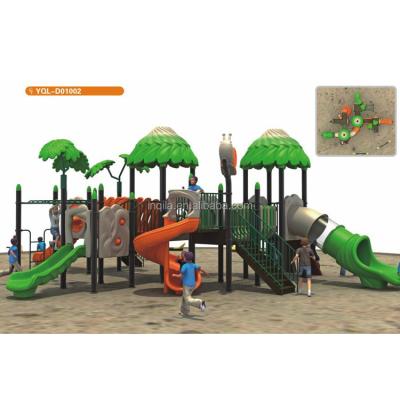 China Kindergarten Physical Plastic Outdoor Metal Water Slide Playground Equipment for sale