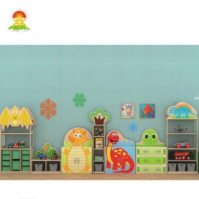 China Solid Wood Multifunctional Children's Furniture Kindergarten Children's Furniture Children's Toy Combination Cabinet For Sale Child Safety Cabinet for sale