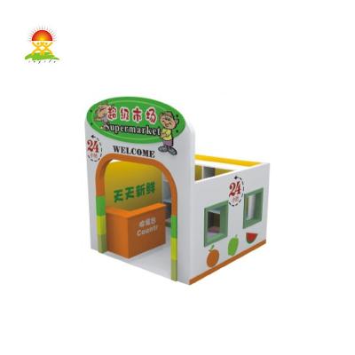 China Amusement Park Cartoon Supermarket New Free Standing Stylish Kids Play Cabinet For Children for sale