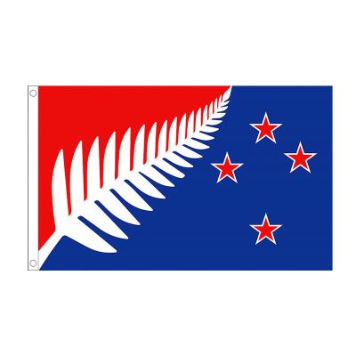 China Health Care Institutes New Zealand Silver Fern Flag Red White Blue 3X5 Ft for sale