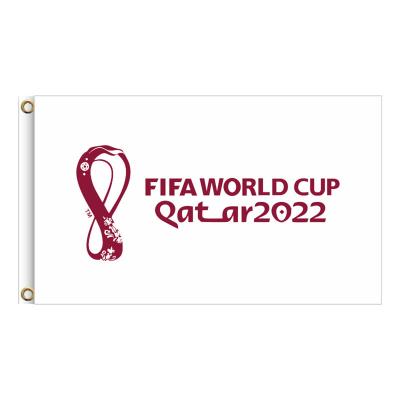 China Healthcare Institutes Soccer Event World Cup Flag 3x5 ft Qatar World Cup 2022 Banner for sale