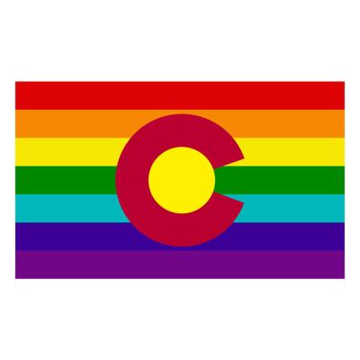 China Colorado Pride Flag Lesbian Rainbow Flag LGBT Rainbow Health Care Institutes Gay Movement 3x5 ft for sale