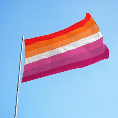 China Lesbian Healthcare Institutes 7 Stripes Sunset Pride 3x5 Foot Flag for sale