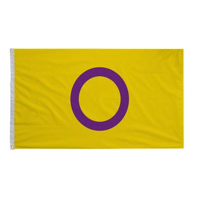 China Intersex Pride Flag 3x5 ft Health Care Institutes for sale