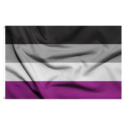 China Healthcare Institutes Pride Flag 3x5 ft LGBTQIA Gender Asexual Nonsexual Rainbow Banner for sale