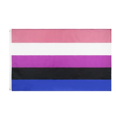 China Gender Pride Flag Institutes Liquid 3x5 LGBT Genderqueer Genderfluid Health Care for sale