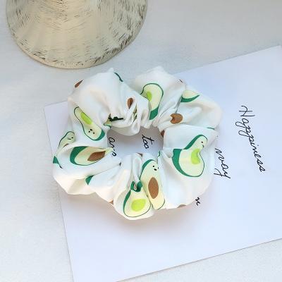 China Hair Scrunchie Avocado Scrunchie Hair Accessories Avocado Ponytail Holder Scrunchies for sale