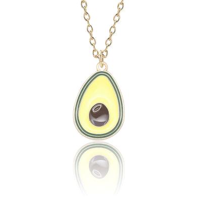 China Cute Cute Alloy Avocado Link Chain Necklace for sale