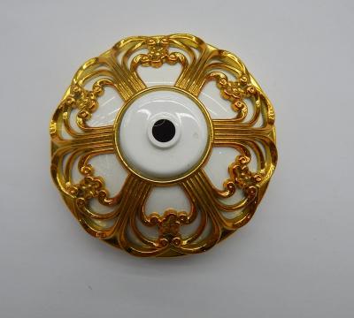 China Screw Gold and White Plastic Ceiling Rose Pendant Fitting Canopy Box for Linear Light for sale