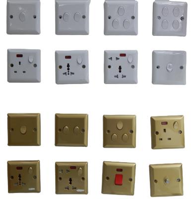 China Wholesale Factory Price Single White Wall Switch And Socket 1 2 3 4 Gang 1 Way Wall Switch for sale