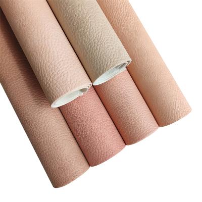 China Various Plain Pink Color Lychee Small Faux Elastic Grain Lychee Leather Pattern To Make Band Airpods 3 Lychee Leather Case for sale