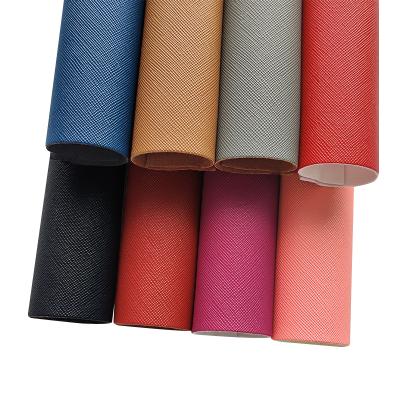 China Wholesale Typical Thick Cross Elastic Embossing PU Cotton Leather Backing For Making Lady Bags And Hair Bows Ribbon for sale