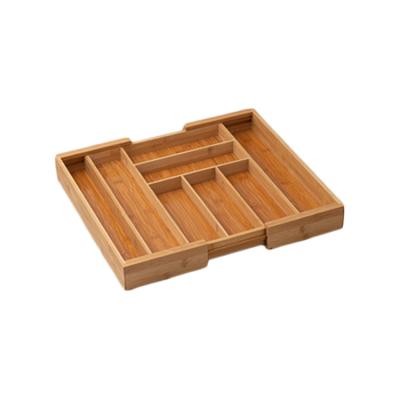 China Bamboo Expanding Cutlery Tray Bamboo Cutlery Utensil Tray Viable Good Prices for sale