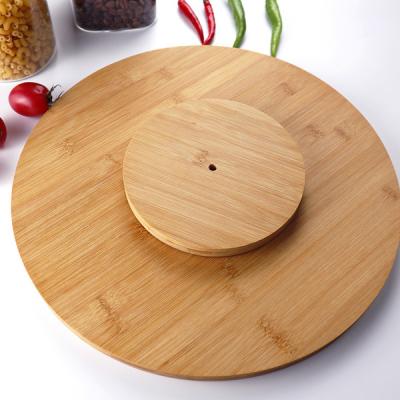 China Eco Friendly Sustainable Kitchen Round Dining Table Bamboo Lazy Susan Turntable for sale