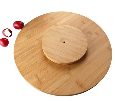 China Modern High Quality Bamboo Wood Lazy Susan Single Turntable for sale