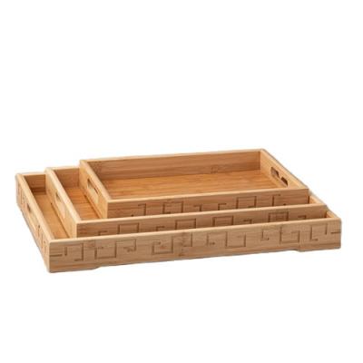 China 2020 Best Selling Sustainable Product Bamboo Utensil Tray Bamboo Tier Cutlery Tray Cutlery Tray for sale