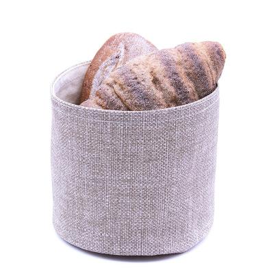 China Hard Reusable Organic Cotton Pu Storage Bread Food Eco-Friendly Canvas Bag For Groercy Vegetables for sale