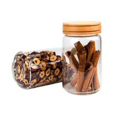 China Freshness Preservation Sealed Nut Eco-friendly Airtight Preservation Containers Maintain Glass Jar Candy Storage Glass Jar for sale