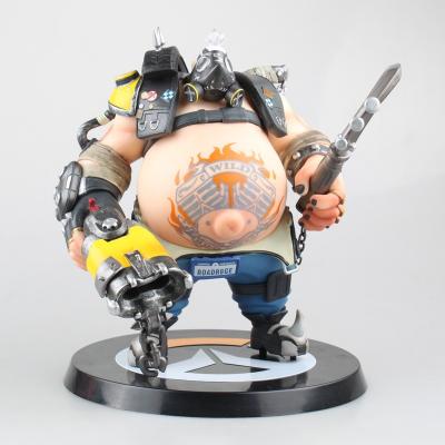 China Toy Top Quality Overwatch Roadhog Mako Rutledge PVC 9in Game Action Number Model Toys Cartoon Anime for sale