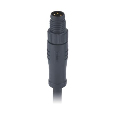 China M8 Corrosion Resistance Male 3pin Connector PVC Cable 1m Waterproof Molded Plastic Screw MB03C1LSAP24CK10 for sale