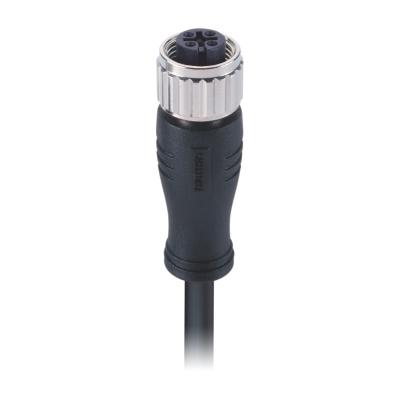 China M12 Sensors Connector 5pin Female A Code Connector Molded 0.5m PVC Unshielded Cable, Free End for sale