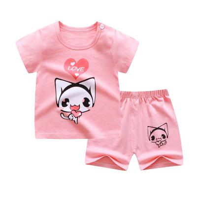 China Two-piece children's clothing new summer children's suit 2022 casual children's suit children's clothing Safari Style Children's clothing boy short-sleeved big head for sale