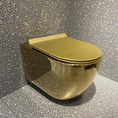 China Double-flow Water-saving Bathroom Ware WC Wall Hung Ceramic Bathroom Commode Luxury Toilet for sale