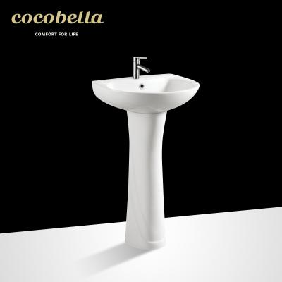 China Modern Hot Turned Height Ceramic Pedestal Hand Wash Basin For Public WC for sale